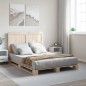 vidaXL Estructura de cama con cabecero madera maciza pino 160x200 cm vidaXL Estructura de cama con cabecero madera maciza pino 160x200 cm