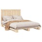 vidaXL Estructura de cama con cabecero madera maciza pino 160x200 cm vidaXL Estructura de cama con cabecero madera maciza pino 160x200 cm
