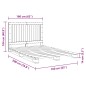 vidaXL Estructura de cama con cabecero madera maciza pino 160x200 cm vidaXL Estructura de cama con cabecero madera maciza pino 160x200 cm