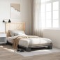 vidaXL Estructura de cama con cabecero madera de pino gris 100x200cm vidaXL Estructura de cama con cabecero madera de pino gris 100x200cm