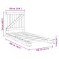 vidaXL Estructura de cama con cabecero madera de pino gris 100x200cm vidaXL Estructura de cama con cabecero madera de pino gris 100x200cm