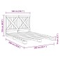 vidaXL Estructura de cama con cabecero madera pino gris 140x200 cm vidaXL Estructura de cama con cabecero madera pino gris 140x200 cm
