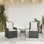 vidaXL Sillones de jardín reclinables 2 uds ratán sintético negro vidaXL Sillones de jardín reclinables 2 uds ratán sintético negro