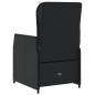 vidaXL Sillones de jardín reclinables 2 uds ratán sintético negro vidaXL Sillones de jardín reclinables 2 uds ratán sintético negro