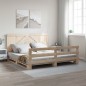 vidaXL Estructura de cama con cabecero madera maciza de pino 200x200cm vidaXL Estructura de cama con cabecero madera maciza de pino 200x200cm
