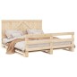 vidaXL Estructura de cama con cabecero madera maciza de pino 200x200cm vidaXL Estructura de cama con cabecero madera maciza de pino 200x200cm