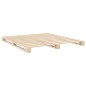 vidaXL Estructura de cama con cabecero madera maciza de pino 200x200cm vidaXL Estructura de cama con cabecero madera maciza de pino 200x200cm