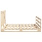 vidaXL Estructura de cama con cabecero madera maciza de pino 200x200cm vidaXL Estructura de cama con cabecero madera maciza de pino 200x200cm