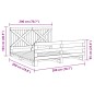 vidaXL Estructura de cama con cabecero madera maciza de pino 200x200cm vidaXL Estructura de cama con cabecero madera maciza de pino 200x200cm