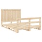 vidaXL Estructura de cama con cabecero madera maciza pino 140x200 cm