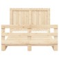 vidaXL Estructura de cama con cabecero madera maciza pino 140x200 cm