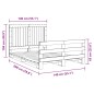 vidaXL Estructura de cama con cabecero madera maciza pino 140x200 cm