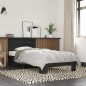 vidaXL Estructura de cama madera de ingeniería y metal negro 90x200 cm vidaXL Estructura de cama madera de ingeniería y metal negro 90x200 cm