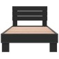 vidaXL Estructura de cama madera de ingeniería y metal negro 90x200 cm vidaXL Estructura de cama madera de ingeniería y metal negro 90x200 cm