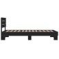 vidaXL Estructura de cama madera de ingeniería y metal negro 90x200 cm vidaXL Estructura de cama madera de ingeniería y metal negro 90x200 cm