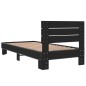 vidaXL Estructura de cama madera de ingeniería y metal negro 90x200 cm vidaXL Estructura de cama madera de ingeniería y metal negro 90x200 cm