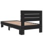 vidaXL Estructura de cama madera ingeniería y metal negro 100x200 cm vidaXL Estructura de cama madera ingeniería y metal negro 100x200 cm