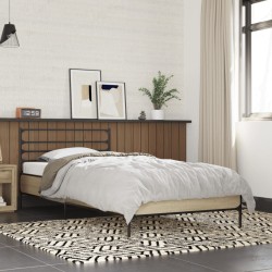vidaXL Estructura cama madera ingeniería metal roble Sonoma 90x200 cm