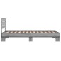 vidaXL Estructura cama madera ingeniería metal gris Sonoma 100x200 cm