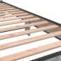 vidaXL Estructura cama madera ingeniería metal gris Sonoma 100x200 cm