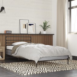 vidaXL Estructura cama madera ingeniería metal gris Sonoma 90x190 cm