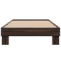 vidaXL Estructura cama madera ingeniería metal marrón roble 90x190 cm vidaXL Estructura cama madera ingeniería metal marrón roble 90x190 cm