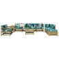 vidaXL Juego de sofás de jardín 11 pzas madera de pino impregnada vidaXL Juego de sofás de jardín 11 pzas madera de pino impregnada