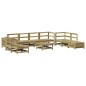 vidaXL Juego de sofás de jardín 11 pzas madera de pino impregnada vidaXL Juego de sofás de jardín 11 pzas madera de pino impregnada