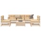 vidaXL Juego de sofás de jardín 6 piezas madera maciza de pino vidaXL Juego de sofás de jardín 6 piezas madera maciza de pino
