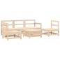 vidaXL Juego de sofás de jardín 6 piezas madera maciza de pino vidaXL Juego de sofás de jardín 6 piezas madera maciza de pino