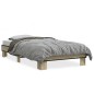 vidaXL Estructura cama madera ingeniería metal roble Sonoma 75x190 cm vidaXL Estructura cama madera ingeniería metal roble Sonoma 75x190 cm