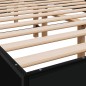 vidaXL Estructura de cama madera de ingeniería y metal negro 135x190cm vidaXL Estructura de cama madera de ingeniería y metal negro 135x190cm