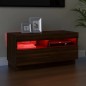 vidaXL Mueble de TV con luces LED color roble marrón 80x35x40 cm vidaXL Mueble de TV con luces LED color roble marrón 80x35x40 cm
