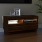 vidaXL Mueble de TV con luces LED color roble marrón 80x35x40 cm vidaXL Mueble de TV con luces LED color roble marrón 80x35x40 cm