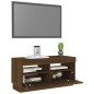 vidaXL Mueble de TV con luces LED color roble marrón 80x35x40 cm vidaXL Mueble de TV con luces LED color roble marrón 80x35x40 cm