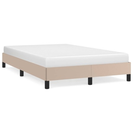 vidaXL Estructura de cama cuero sintético color capuchino 120x190 cm