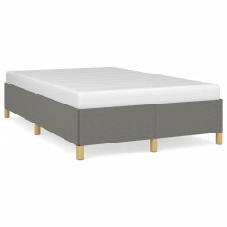 vidaXL Estructura de cama tela gris oscuro 120x190 cm