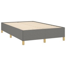 vidaXL Estructura de cama tela gris oscuro 120x190 cm