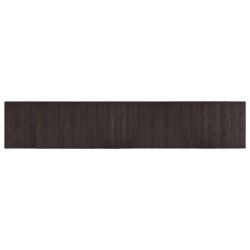 vidaXL Alfombra rectangular bambú marrón oscuro 60x300 cm