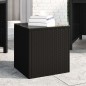 vidaXL Mesa auxiliar ratán PE y vidrio templado negro 40x37x40,5 cm vidaXL Mesa auxiliar ratán PE y vidrio templado negro 40x37x40,5 cm