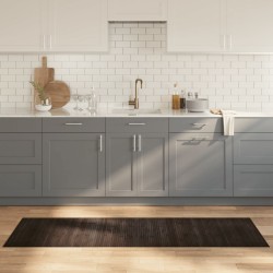 vidaXL Alfombra rectangular bambú marrón oscuro 60x200 cm