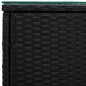 vidaXL Mesa auxiliar ratán PE y vidrio templado negro 40x37x40,5 cm vidaXL Mesa auxiliar ratán PE y vidrio templado negro 40x37x40,5 cm