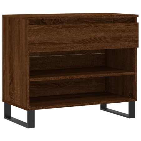 vidaXL Mueble zapatero madera contrachapada roble marrón 70x36x60 cm