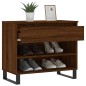 vidaXL Mueble zapatero madera contrachapada roble marrón 70x36x60 cm