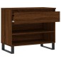 vidaXL Mueble zapatero madera contrachapada roble marrón 70x36x60 cm