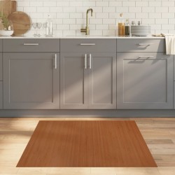 vidaXL Alfombra rectangular bambú marrón 100x100 cm