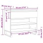 vidaXL Mueble zapatero madera contrachapada roble marrón 70x36x60 cm