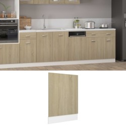 vidaXL Panel para lavavajillas contrachapada color roble 45x3x67 cm