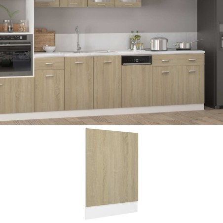 vidaXL Panel para lavavajillas contrachapada color roble 45x3x67 cm