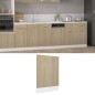 vidaXL Panel para lavavajillas contrachapada color roble 45x3x67 cm